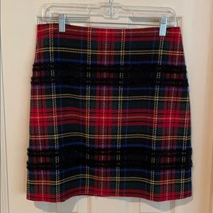 JCrew plaid wool skirt.